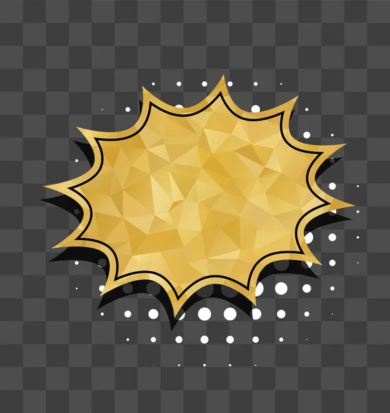 Star gold sparkle comic text balloon