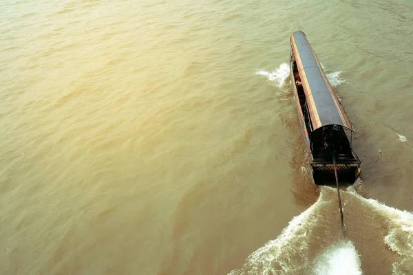 Long Tail Boat Chao Phraya River Där Den Viktigaste Floden — Stockfoto