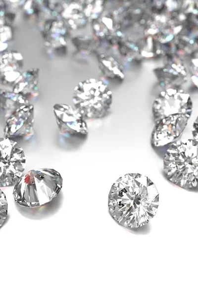 Renderelés Luxus Gyémánt Fekete Háttér — Stock Fotó