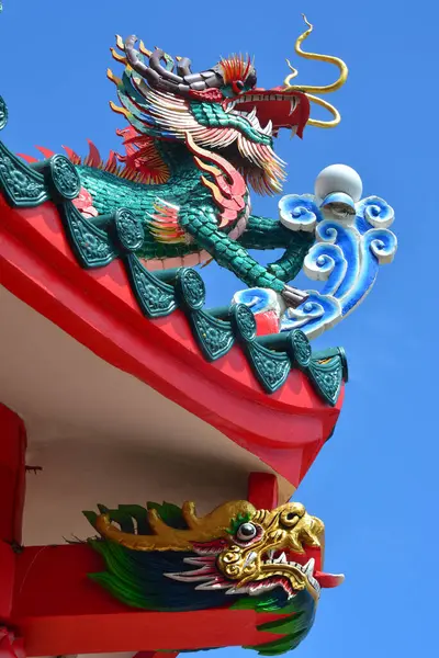 Dragons Chinois Fermer — Photo