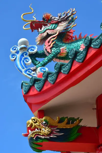 Dragons Chinois Fermer — Photo