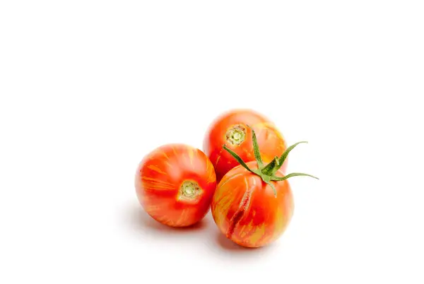 Close View Fresh Ripe Organic Tomatoes — Stock Photo, Image