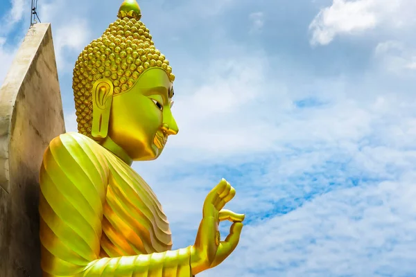 Big Goldden Buddha Statue Chareon Rat Bamrung Temple — Photo