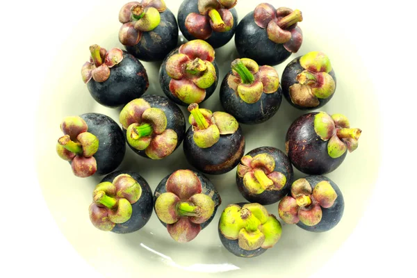 Mangosteen Top View Close — Stock Photo, Image