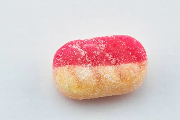 Tek Bir Rhubarb Kremalı Şeker — Stok fotoğraf