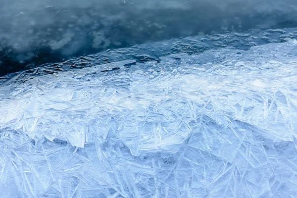 抽象的な創造的背景 川の氷のテクスチャ — ストック写真