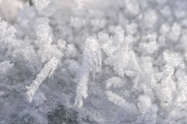 Detail Frozen Icy Snow — Stock Photo, Image