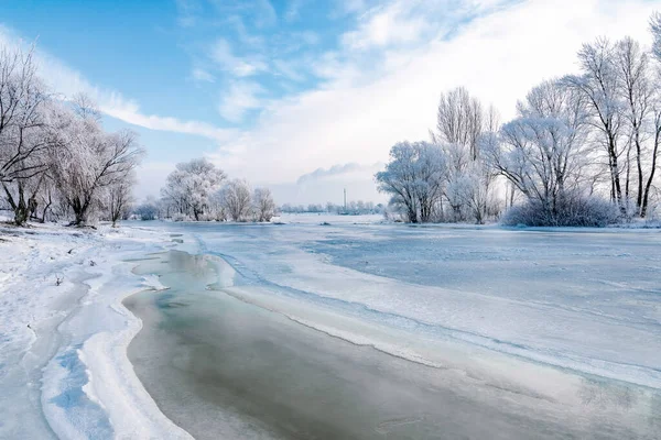Bellissimo Paesaggio Invernale Sfondo Della Natura — Foto Stock