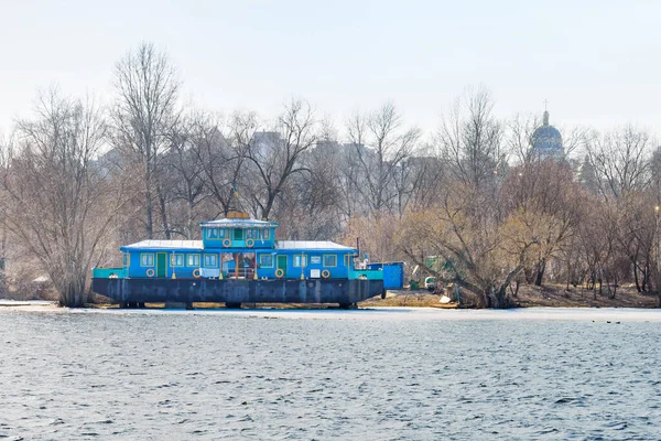 Houseboat Dnieper River Kiev Ukraine — Stock Photo, Image