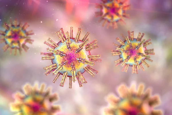 Herpes Simplex Virus Kleurrijk Beeld — Stockfoto