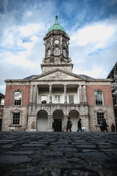 Архитектурные Детали Дублинского Замка Ирландия Зиму — стоковое фото