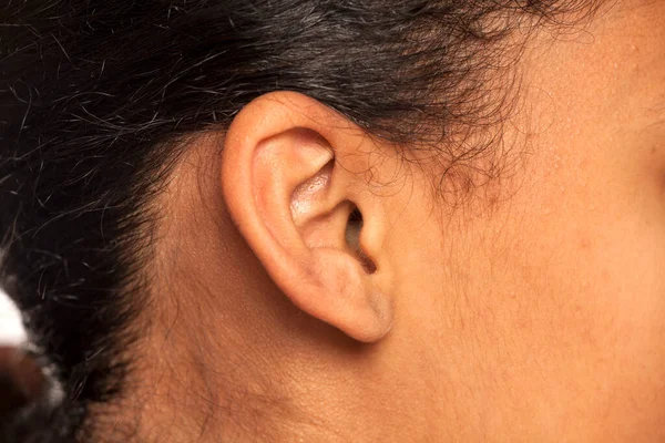 Dark Skinned Female Ear — Stock Photo, Image
