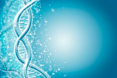 Çift sarmallı DNA zinciri harika. Bilim, tıp ve araştırma kavramı