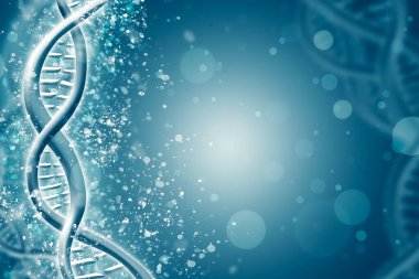 Çift sarmallı DNA zinciri harika. Bilim, tıp ve araştırma kavramı