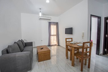 Lüks daire oturma odası iç tasarım