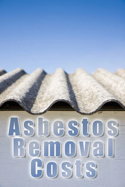 Asbestos removal concept image with text and copy space