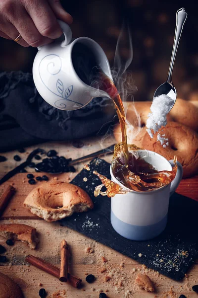 Bruine Gebrande Koffiebonen — Stockfoto