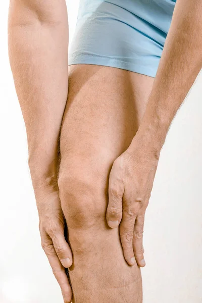 Athlete Man Feeling Pain Quadriceps — Stock Photo, Image