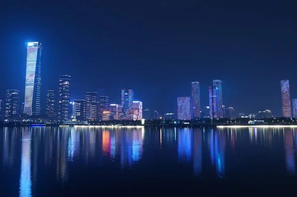 Вид Ночной Город — стоковое фото