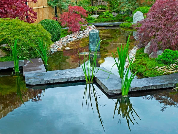 Puutarha Tyyliin Japanilainen Tea Garden — kuvapankkivalokuva