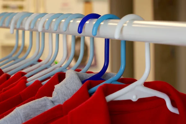 Shirts Hangers Shop Close — Stock Photo, Image