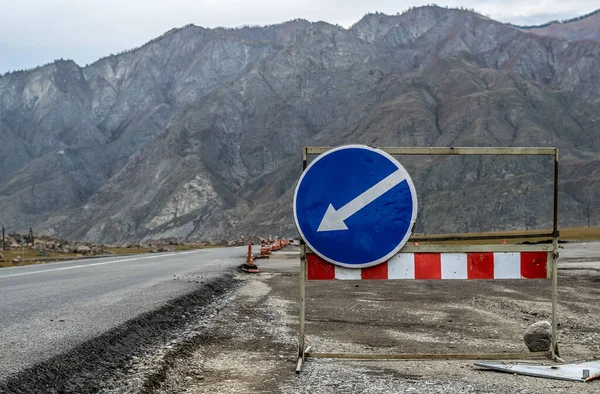 Traffic Sign Detour Road Repairs Highlands — Stock Photo, Image
