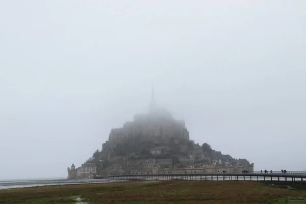 Mont Saint Michel Small Unesco World Heritage Site Located Island — Stock Photo, Image