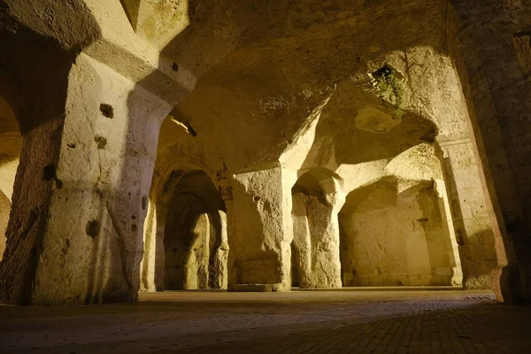 Sassi Matera Italy Underground Entry Tanks — Stock Photo, Image