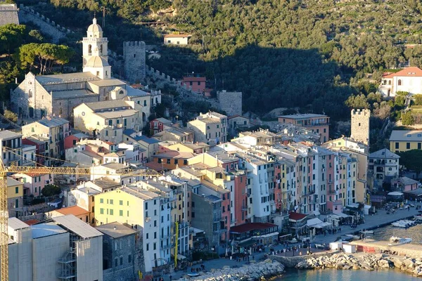 Portovenere Cerca Del Cinque Terre Luz Del Atardecer — Foto de Stock