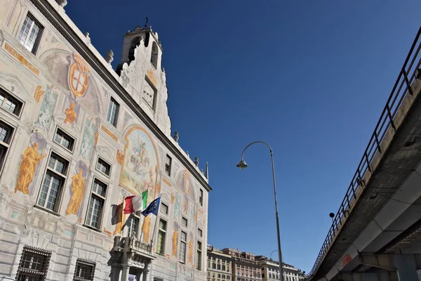 Genoa Palace San Giorgio Elevated Road — Stock Photo, Image