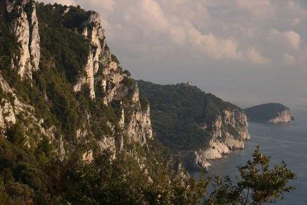 Berge Mit Meerblick Der Nähe Der Cinque Terre — Stockfoto