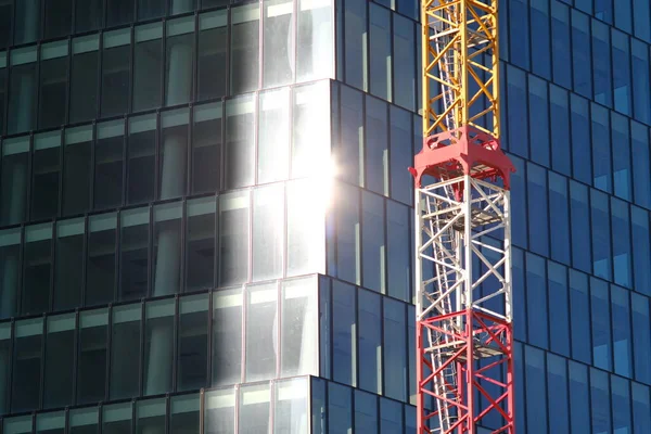 Guindaste Torre Canteiro Obras Para Construção Pwc — Fotografia de Stock