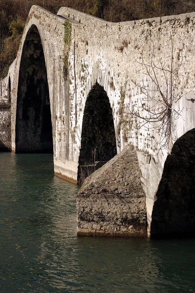 stock image Devil's Bridge or Ponte della Maddalena. Lucca, Borgo a Mozzano.