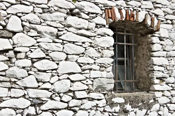 Colonnata Carrara Tuscany Detail Windows Walls Made — Stock Photo, Image
