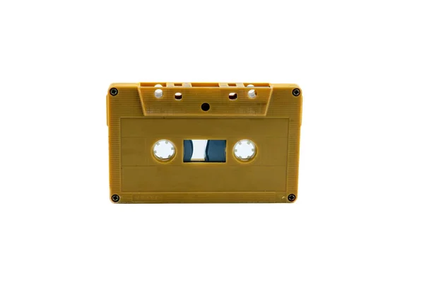 Cinta Cassette Vintage Aislado Fondo Blanco Con Ruta Recorte — Foto de Stock