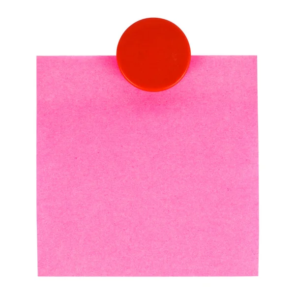白色背景上的薄薄的粉红纸条 — 图库照片