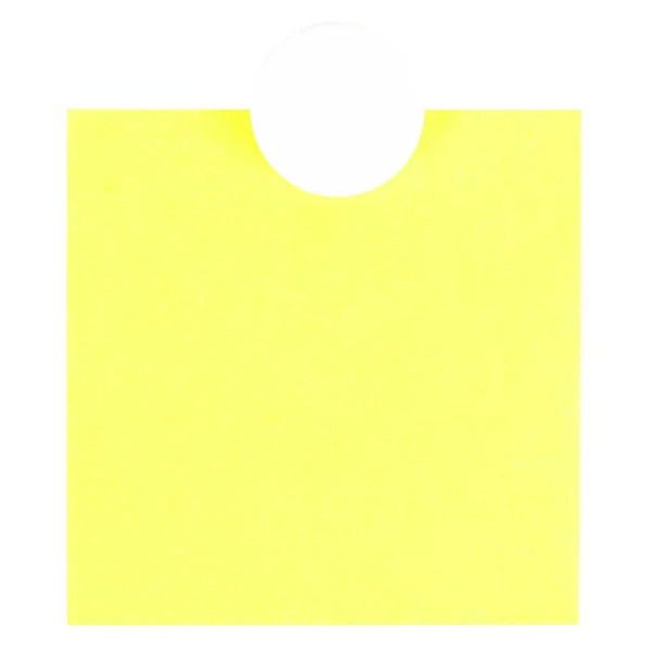 Липка Жовта Нота Білому Тлі — стокове фото
