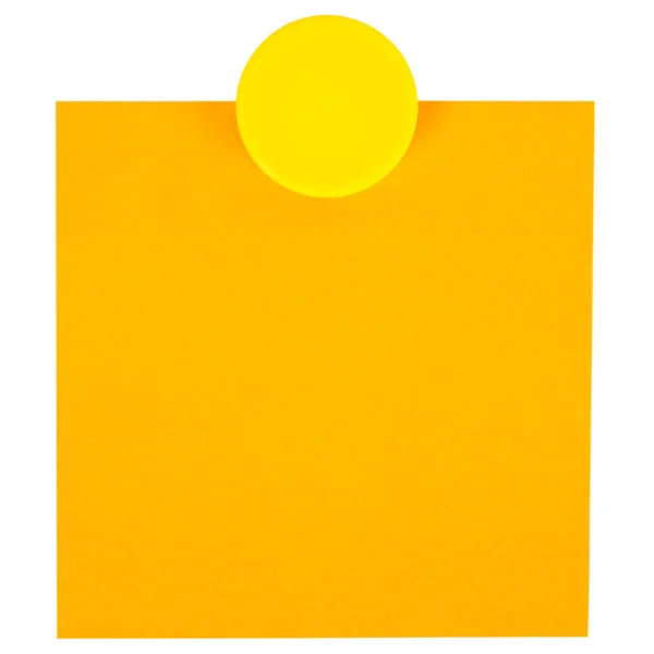 Orange Haftnotiz Auf Weißem Hintergrund — Stockfoto