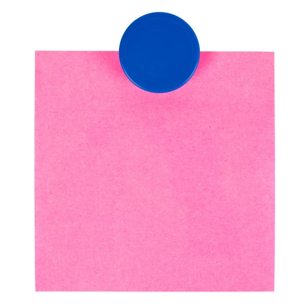 Sticky Pink Note White Background — Stock Photo, Image