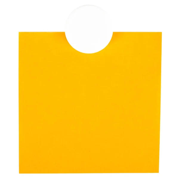 白い背景の上のオレンジ色の付箋 — ストック写真