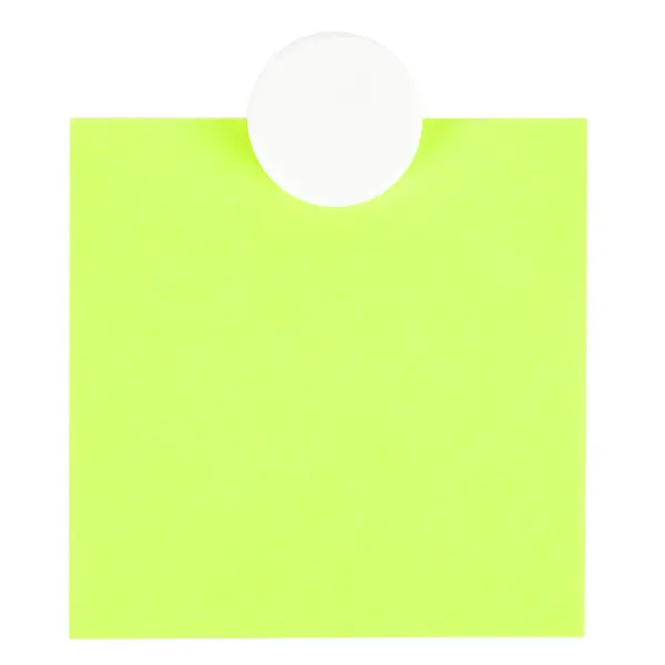 Klebrige Grüne Notiz Auf Weißem Hintergrund — Stockfoto