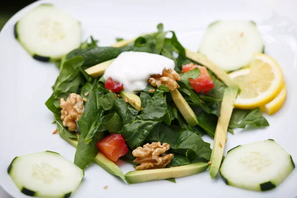 Friss Saláta Egészséges Élelmiszer Koncepció — Stock Fotó