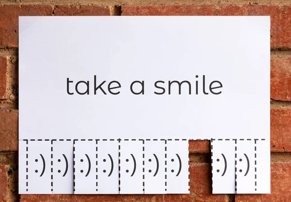Poster Advertise Take Smile Tear — Photo