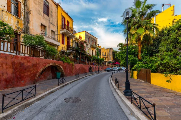 Calle Casco Antiguo Chania Creta Grecia Encantadora Calle —  Fotos de Stock