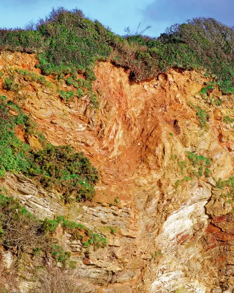 Крупный План Скал Геологическом Участке — стоковое фото