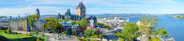 Panoramic View Old Town Saint Lawrence River Quebec Cit — Zdjęcie stockowe