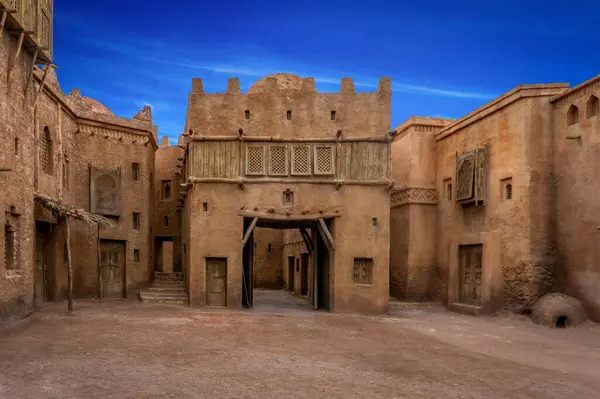 Övergiven Beduinby Vid Marockos Gräns Nära Saharaöknen — Stockfoto