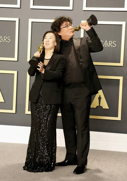 Bong Joon Kwak Sin Posant Lors Remise Des Oscars — Photo