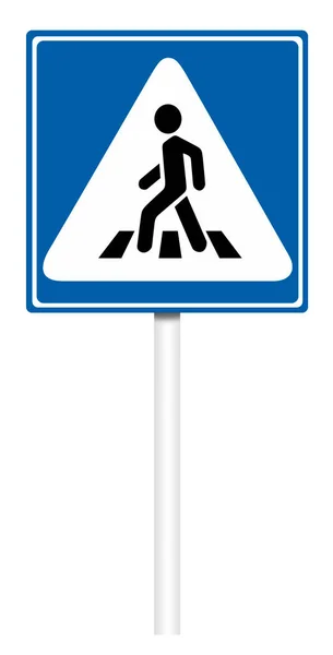 Informační Dopravní Značka Crosswalk — Stock fotografie