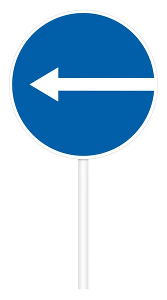 Prescriptive Traffic Sign Direct Left — Stock Photo, Image